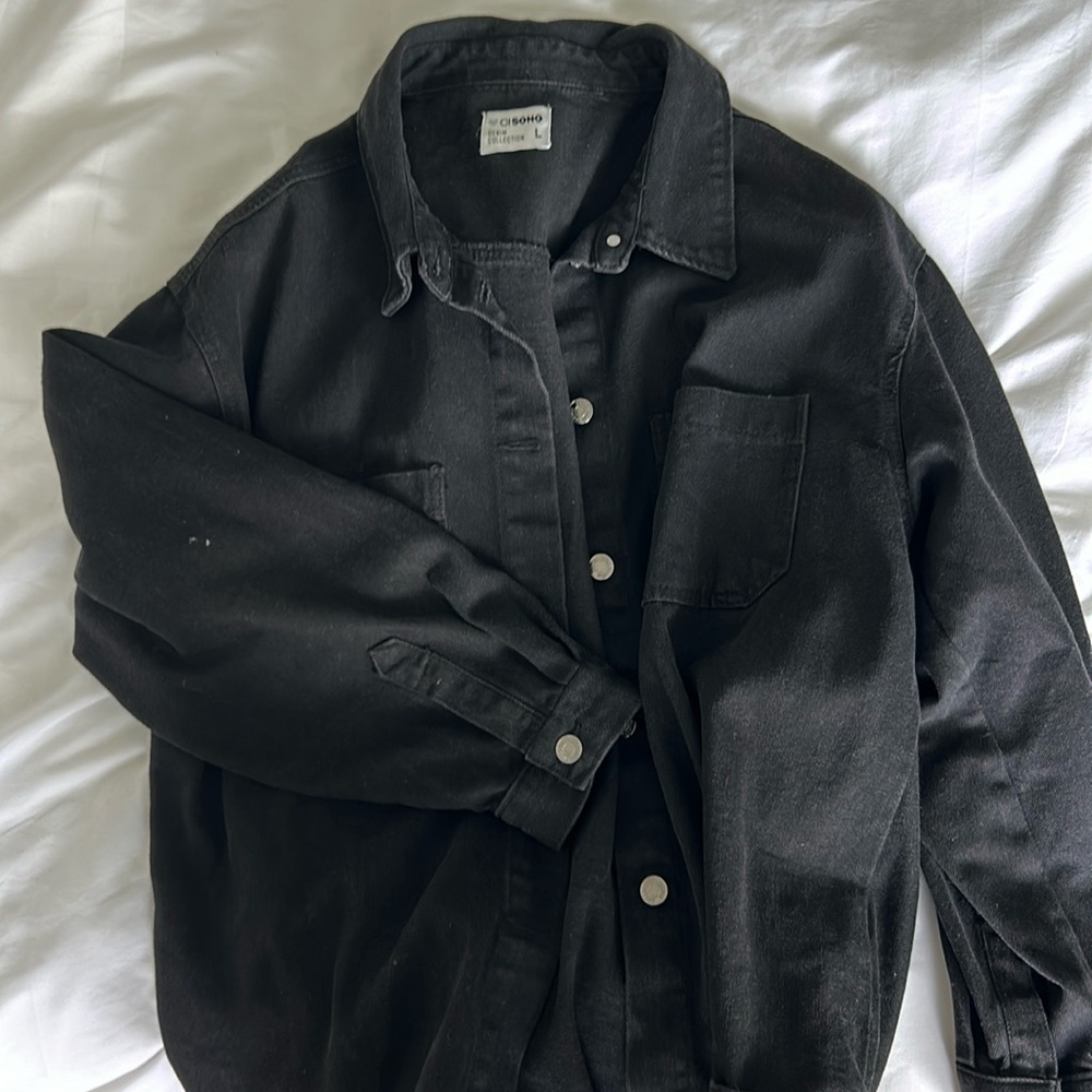 Black Denim Blend Jacket